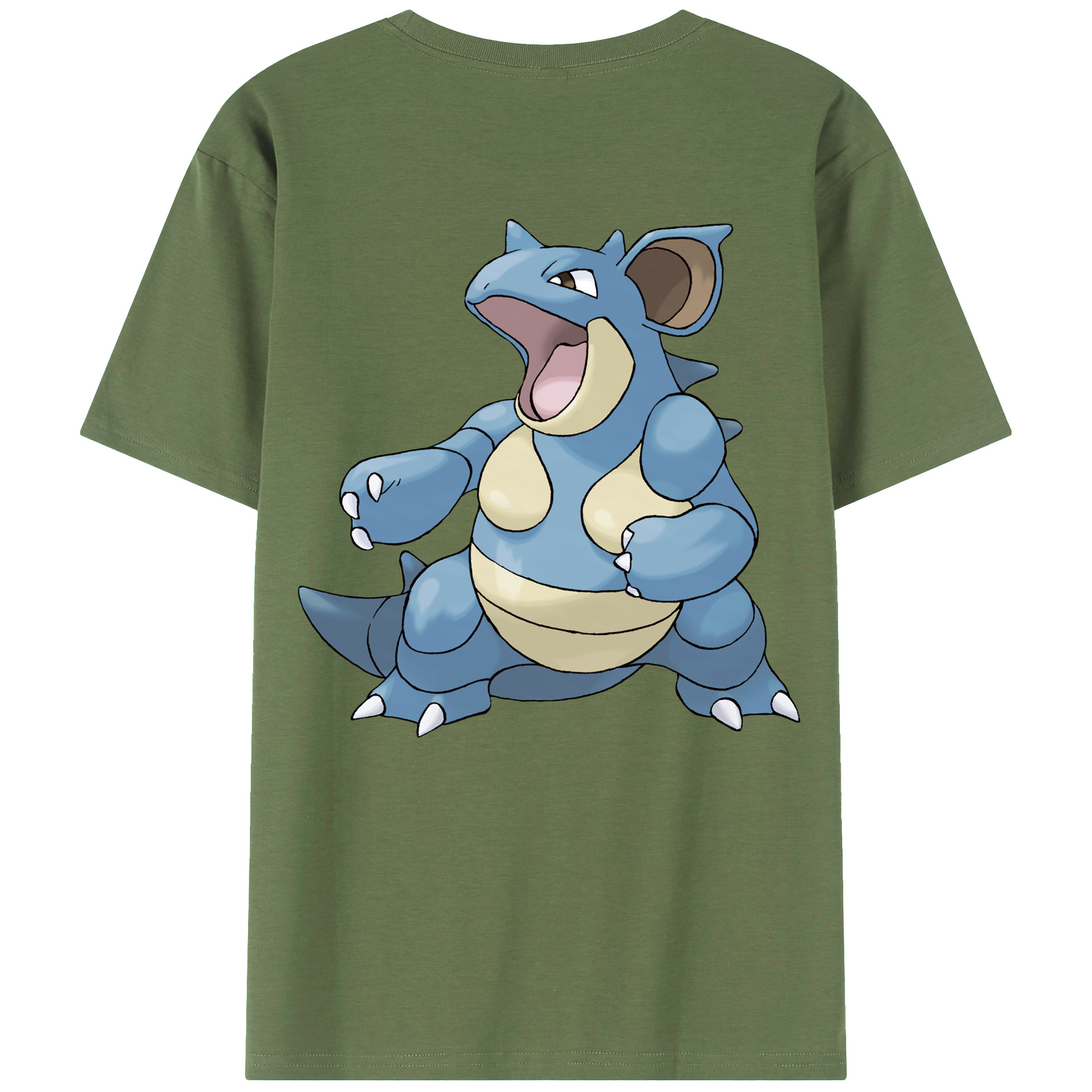 （画像用） ポケットモンスター Pokémon 綿100％ メンズ半袖Tシャツ（バックプリント） 通気性